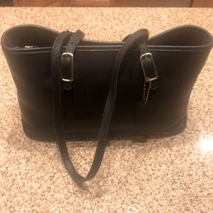 Coach Vintage All Black Leather Mini Tote